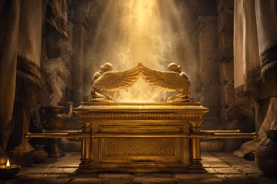 Golden Ark of Covenant in Sacred Glow