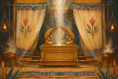 Golden Ark of the Covenant in Sanctuary