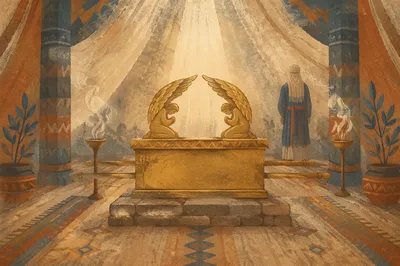 Golden Ark Cherubim in Ancient Sanctuary