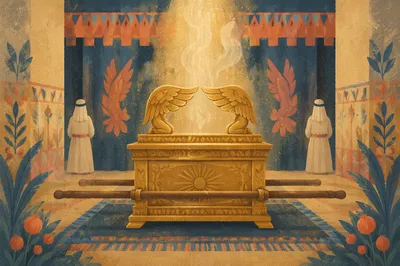 Golden Ark of the Covenant in Sanctuary