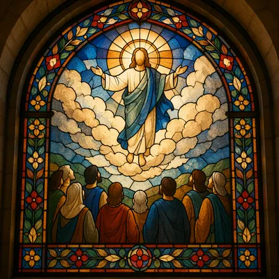 Ascension of Jesus Stained Glass Window