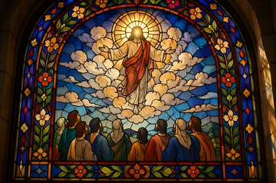 Ascension of Jesus Stained Glass Window