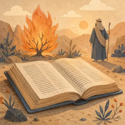 Moses Burning Bush on Holy Ground