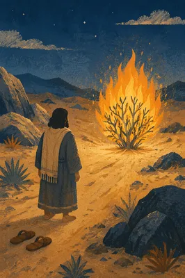 Moses Before the Burning Bush at Dusk