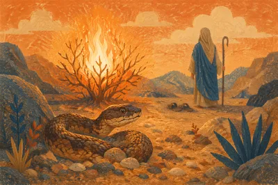 Moses Burning Bush Holy Ground Desert