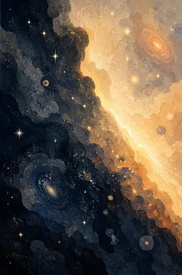 Creation Light Dividing Darkness in Cosmos