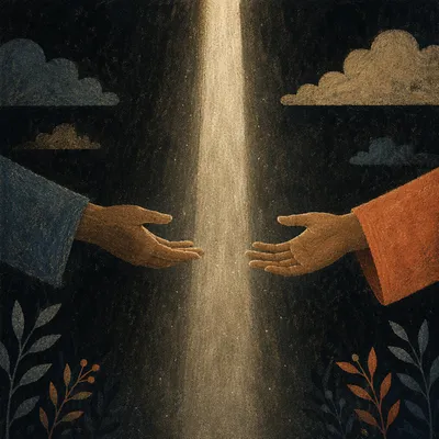 Creation Light Dividing Human Hands