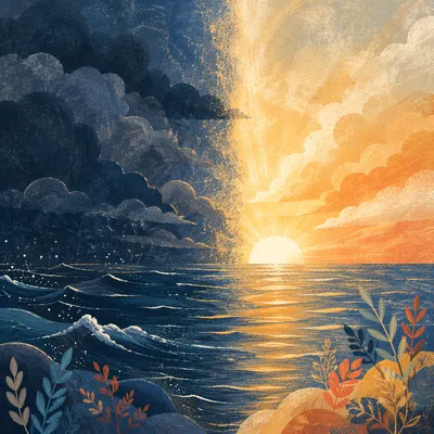 Light Separating from Darkness at Creation