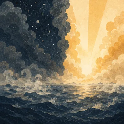 Creation Light Dividing Primordial Darkness