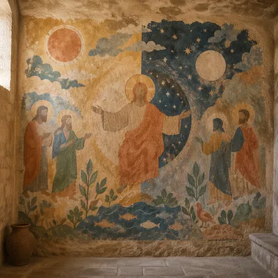 Creation Light and Darkness Chapel Mural