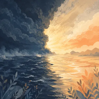 Creation Dawn Separating Light and Darkness