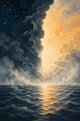 Creation Light Dividing the Primordial Darkness
