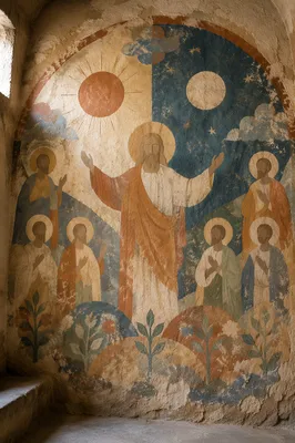 Creation Mural Separating Light and Darkness
