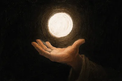 Hand Reaching Toward First Light