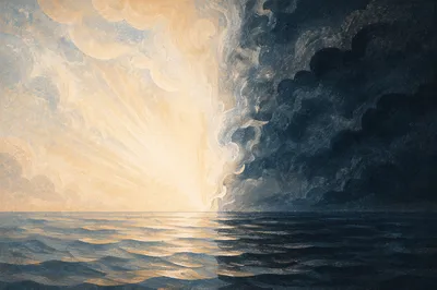 Separation of Light and Darkness Over Waters