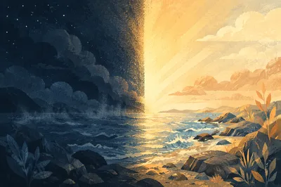 Creation Light Dividing Primordial Darkness