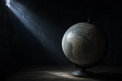 Creation Light Dividing Darkness Over Globe