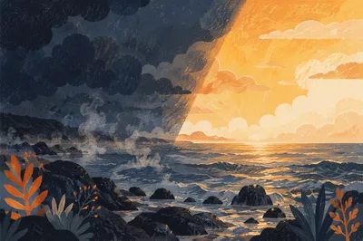 Creation Dawn Separating Light From Darkness