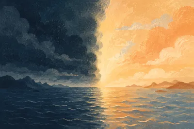 Creation Dawn Dividing Light and Darkness