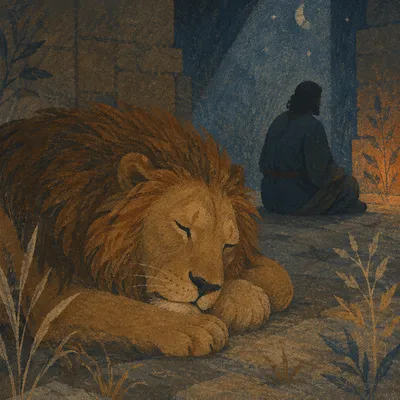 Peaceful Night in Daniel's Lions Den