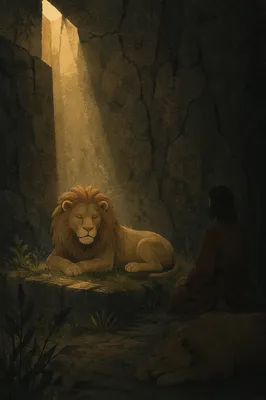 Daniel Peacefully Resting in Lions Den