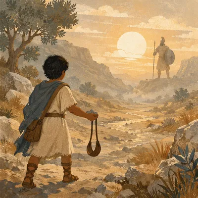 David Facing Goliath in Sunrise Valley