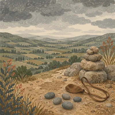 David’s Sling Stones Over the Valley