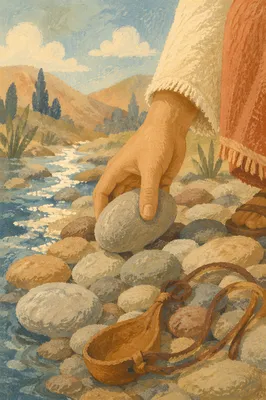 David’s Sling Stone in Ancient Valley