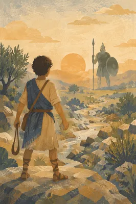 David Faces Goliath at Sunrise
