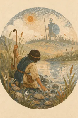 David Selecting Stones Before Goliath