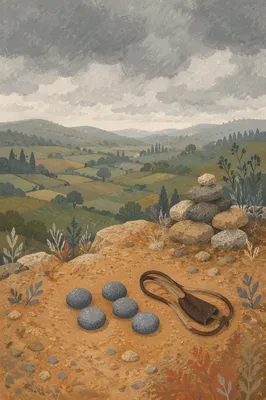 David and Goliath Sling Stones Valley
