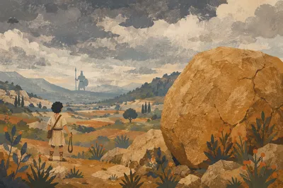 David and Goliath Valley Sling Stone