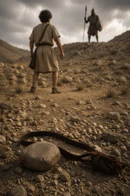 David and Goliath Valley of Elah Scene