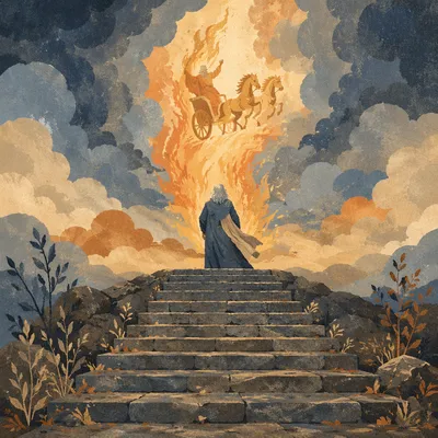 Elijah Ascending in Fiery Chariot