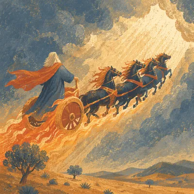 Elijah Ascending in Fiery Chariot