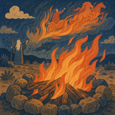 Elijahs Fiery Chariot at Twilight