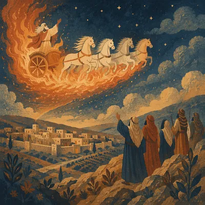 Elijah Ascending in Fiery Chariot