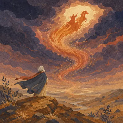 Elijah Ascending in Fiery Chariot