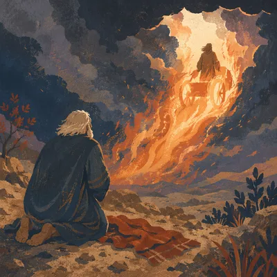 Elijah Ascending in Fiery Chariot