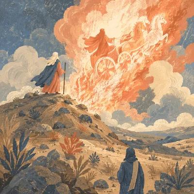 Elijah Ascends in Fiery Chariot