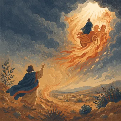 Elijah Ascending in Fiery Chariot