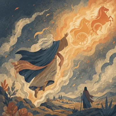 Elijah Ascending in Fiery Chariot