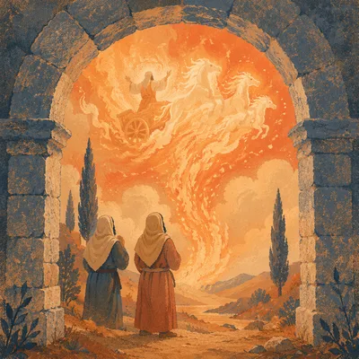 Elijah Ascends in Fiery Chariot