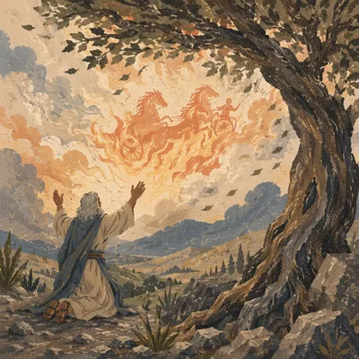 Elijah Ascending in Fiery Chariot