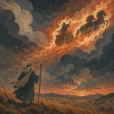 Elijah Ascending in Fiery Chariot