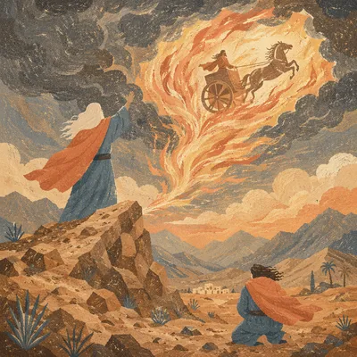 Elijah Ascends in Fiery Chariot