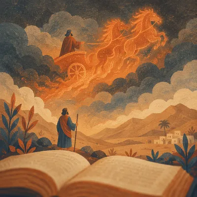 Elijah Ascending in Fiery Chariot