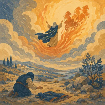 Elijah Ascending in Fiery Chariot