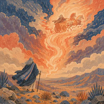 Elijah Ascending in Fiery Chariot