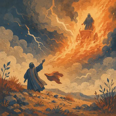 Elijah Ascends in Fiery Chariot